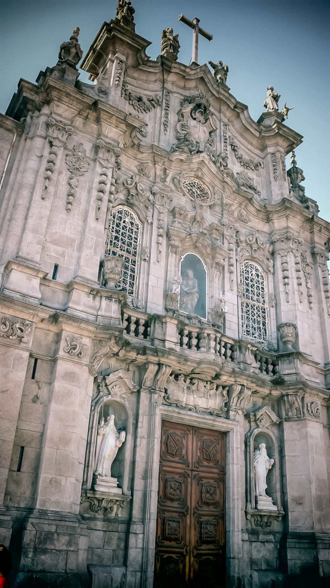 The ornate baroque facade of Igreja do Carmo