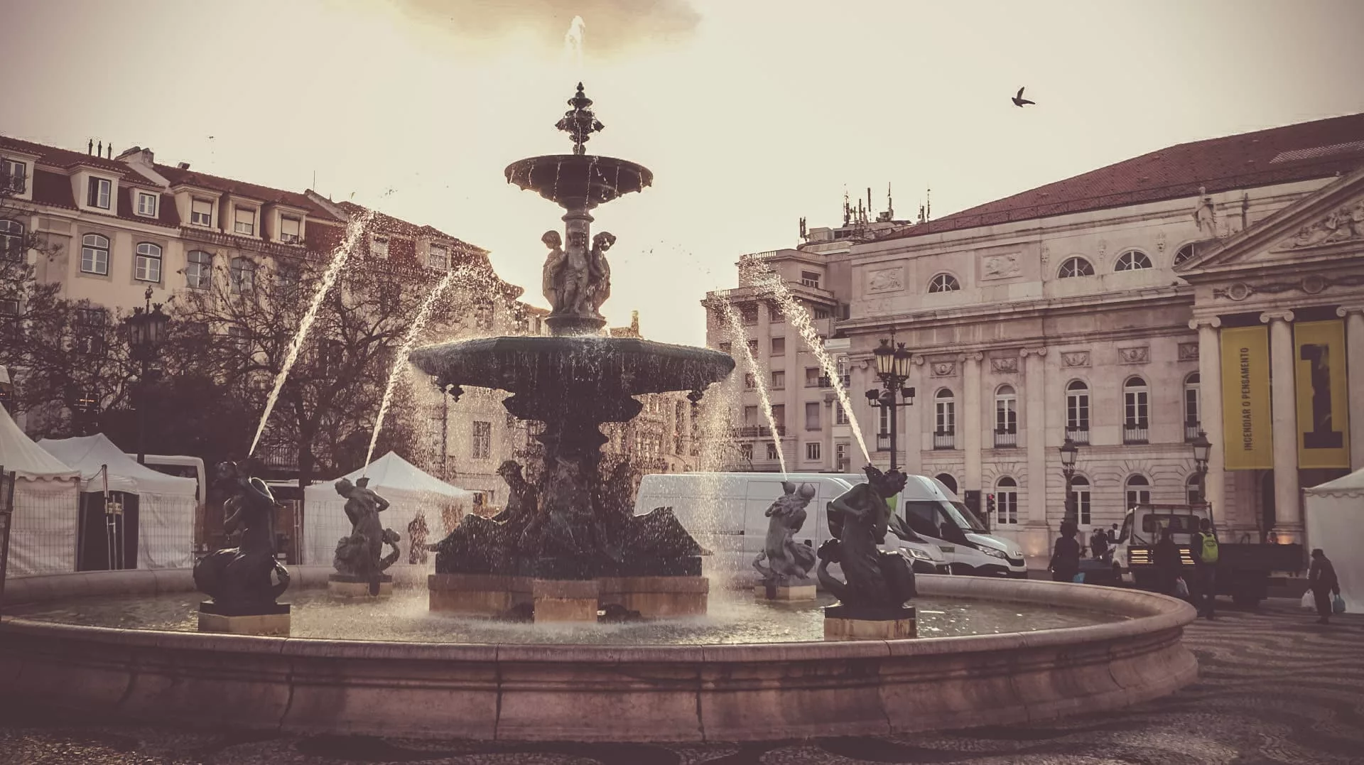 Praca Do Rosio (Rossio-Platz) in Lissabon, Portugal
