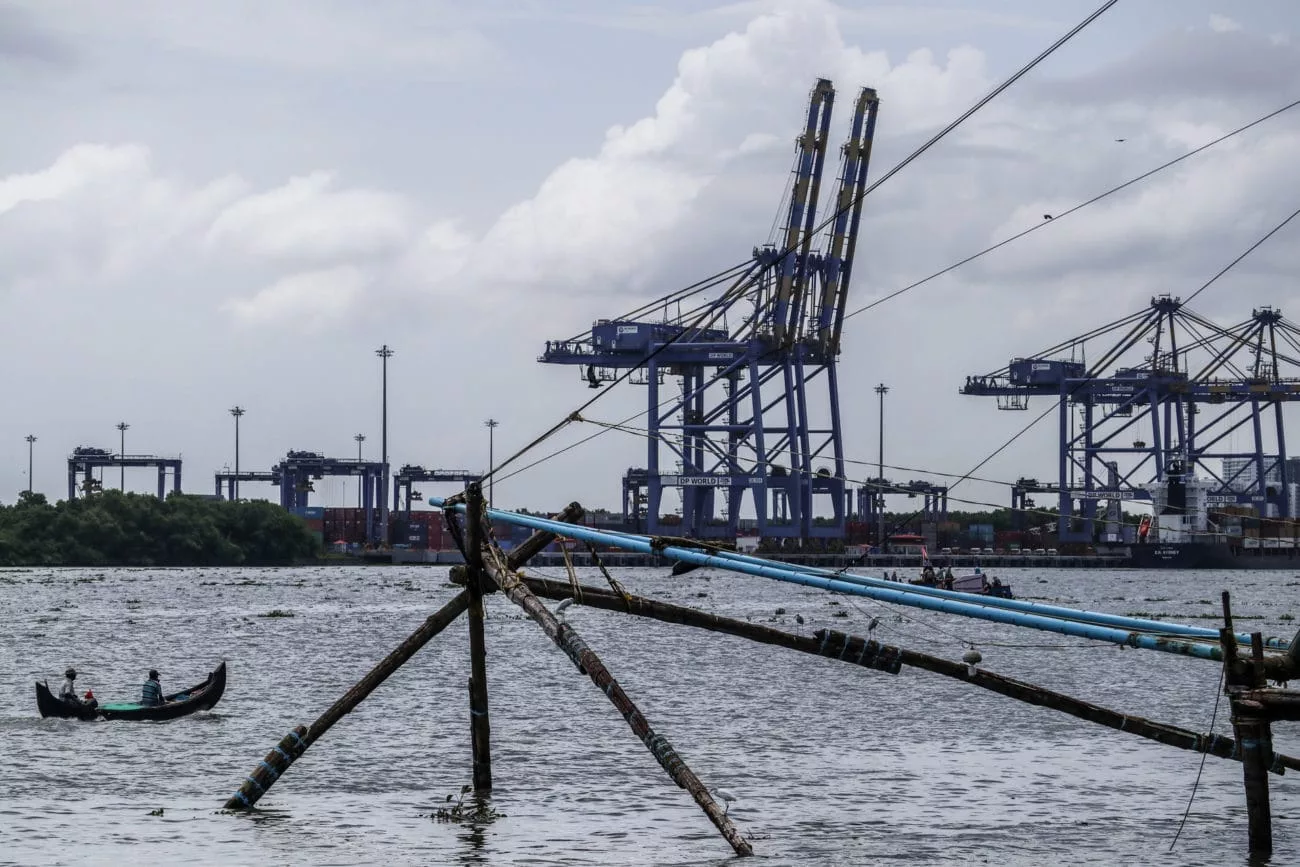 Industrialisierung vs. Fischer in Fort Kochi, Indien