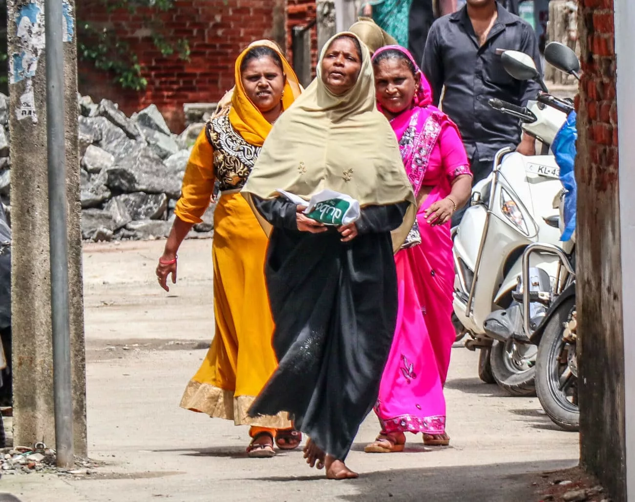 Frauen in islamischer Kleidung in Kochi