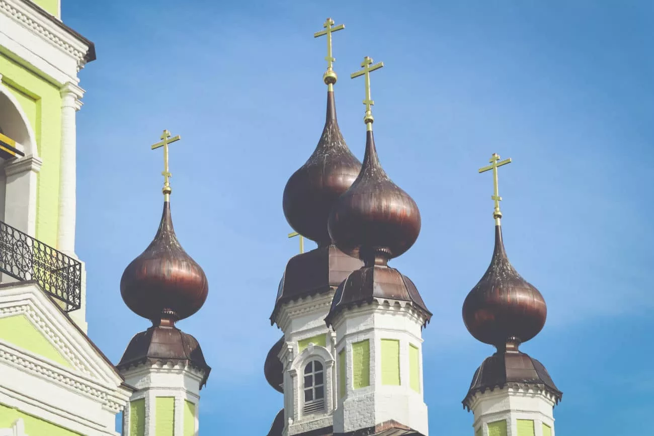 A typical Russian Orthodox Church – the holy trinity church, Plyos, Russia