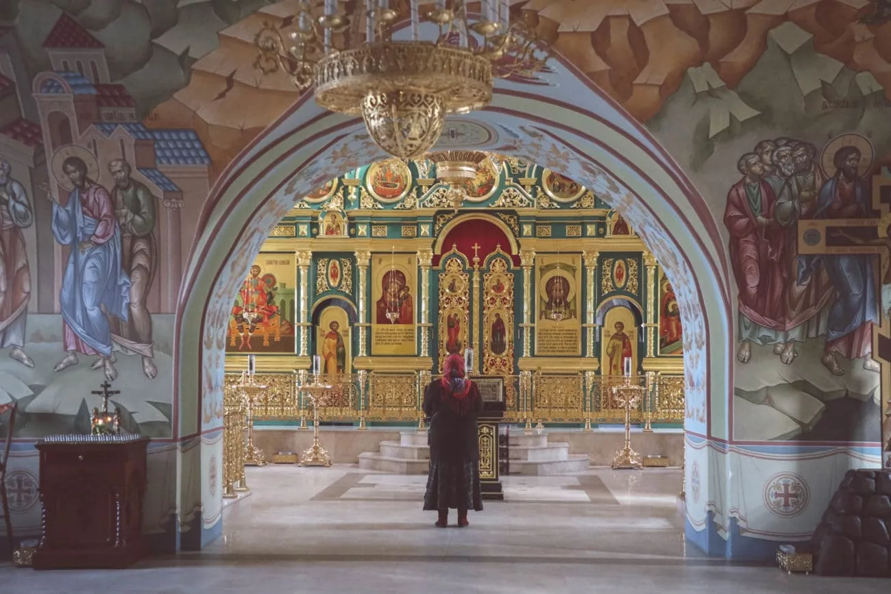Inside one of the many churches in Plyos, Russia