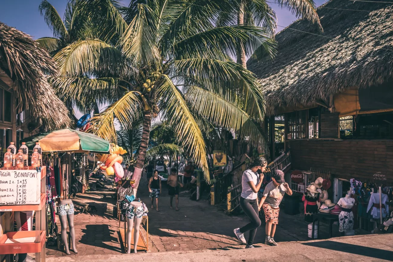 Un petit chemin vers la plage à Veracruz