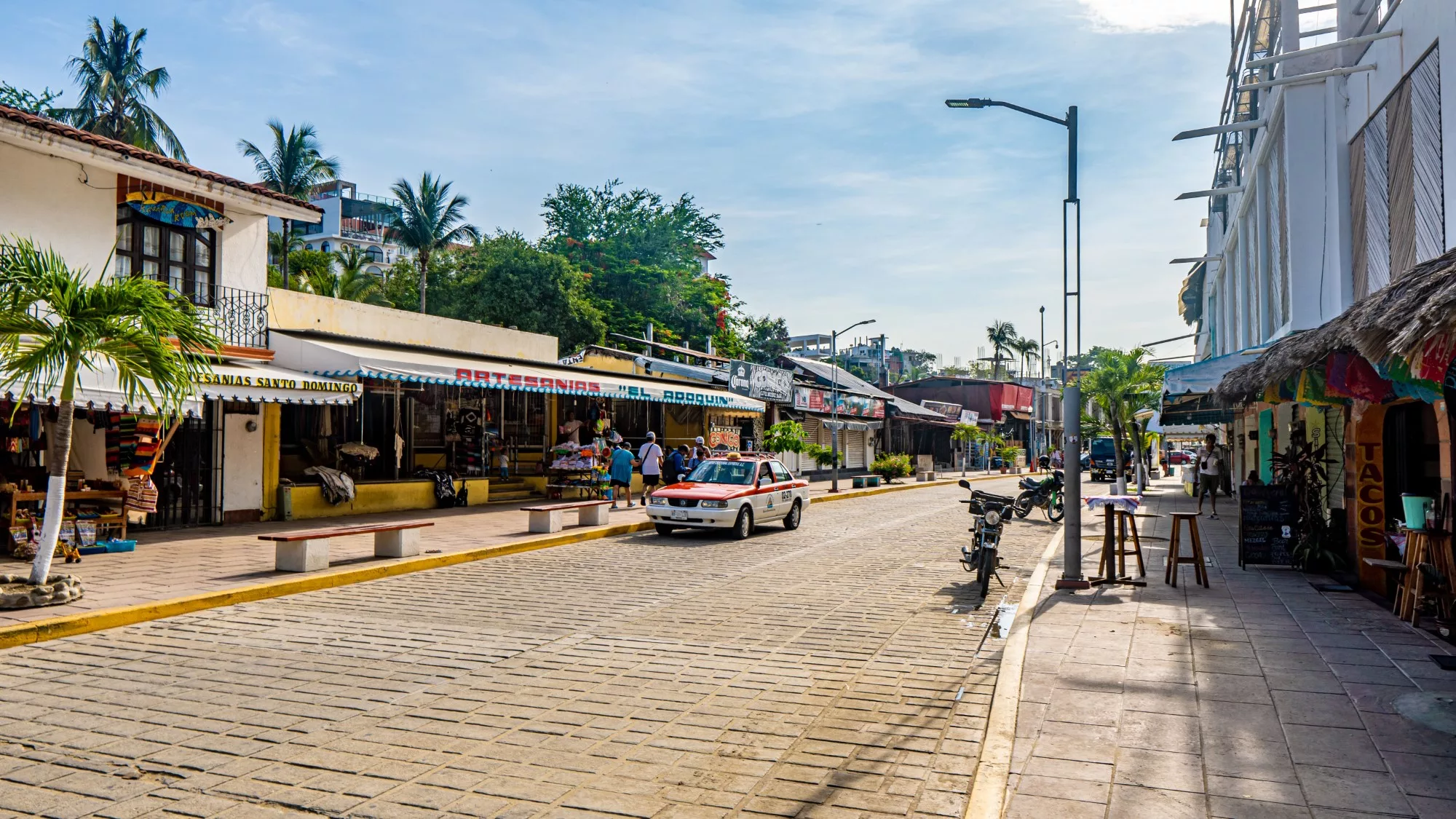 One of the rapidly developing streets in Puerto Escondido