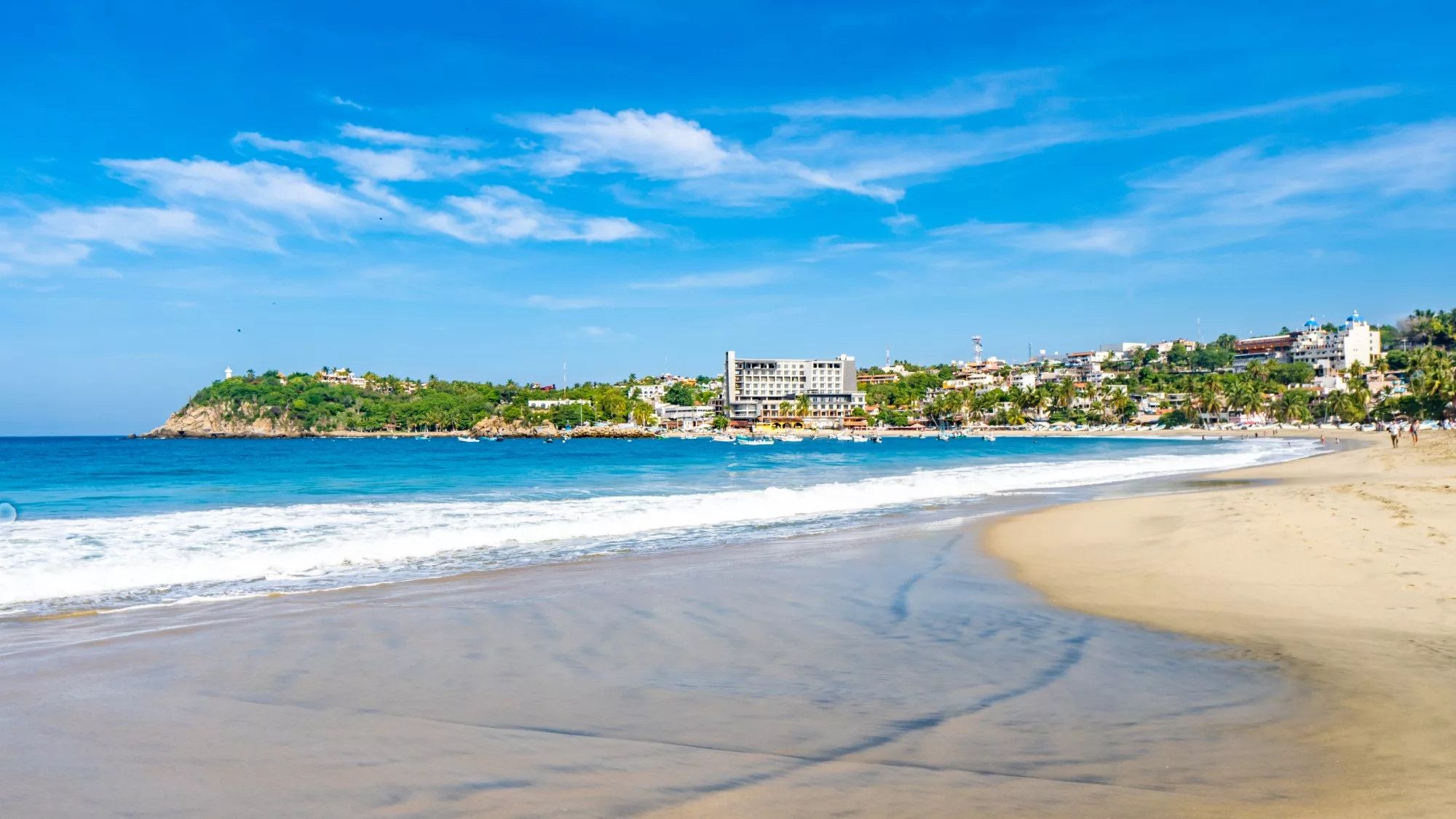 The main beach in Puerto Escondido