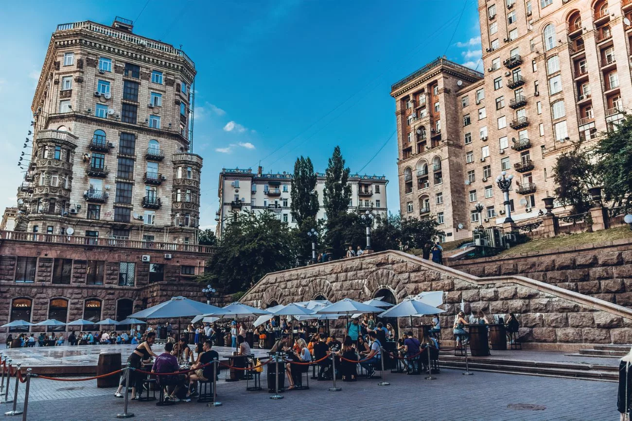 Rue Khreschatyk à Kyiv