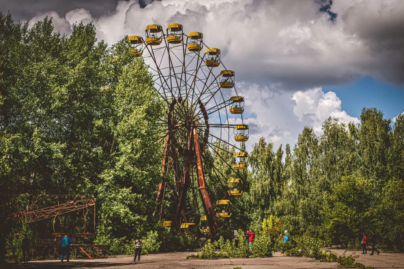 Das Riesenrad, das auf den meisten Fotos von Tschernobyl zu sehen ist