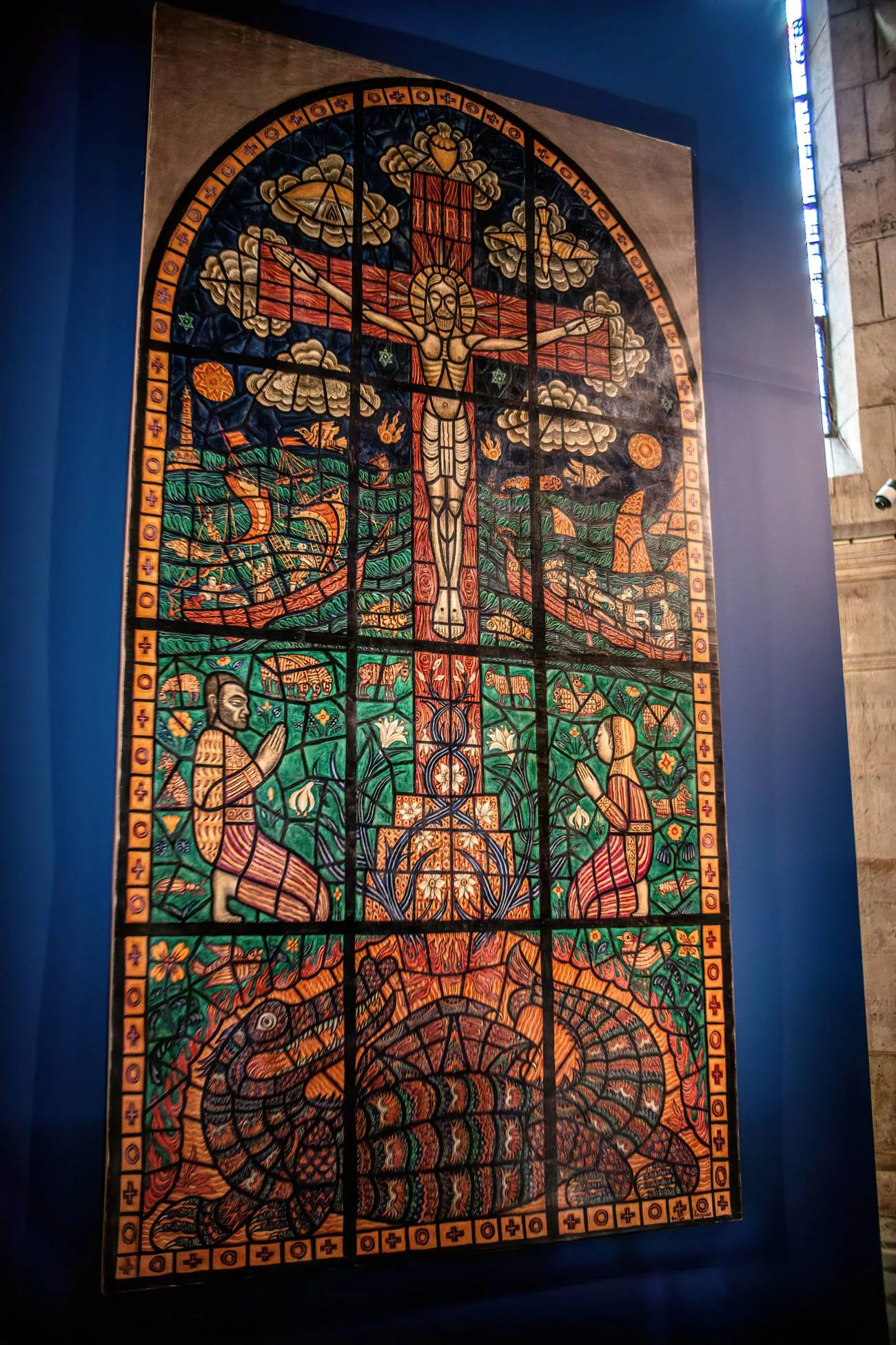 Une mosaïque de verre à l’intérieur du Sacré-Cœur