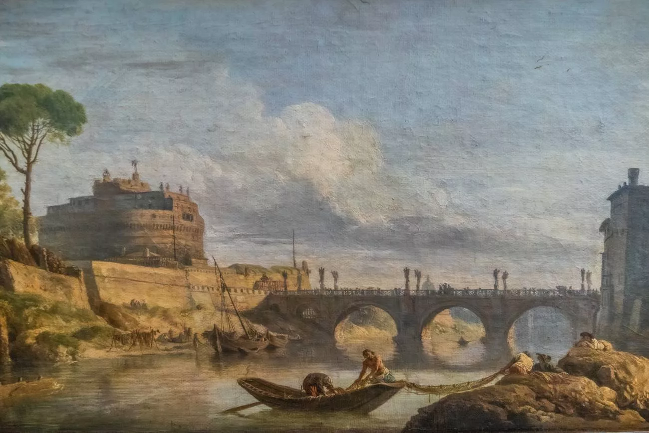 Le Pont et le Château Saint-Ange par Claude-Joseph Vernet