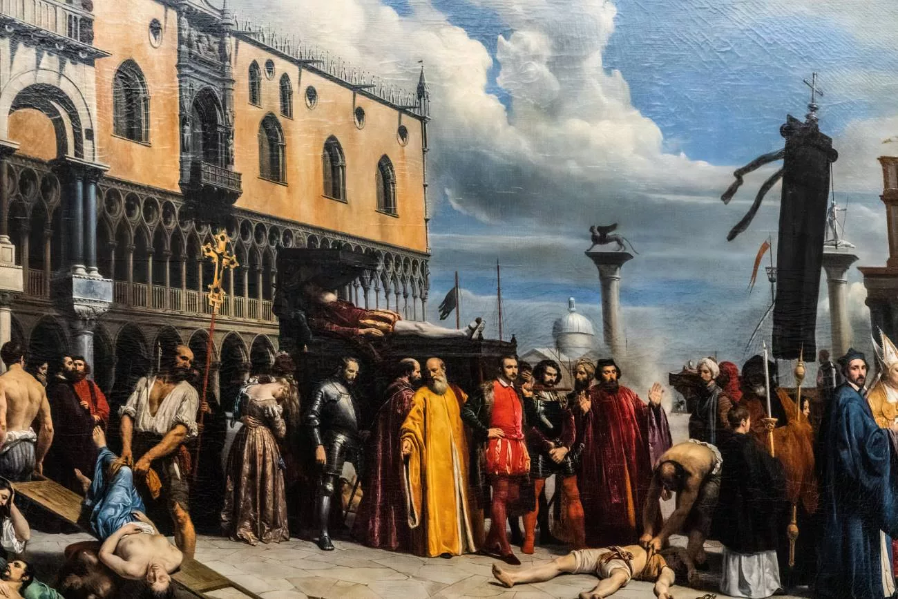 Les funérailles du Titien pendant la peste à Venise en 1576 par Alexandre Jean-Baptiste Hesse