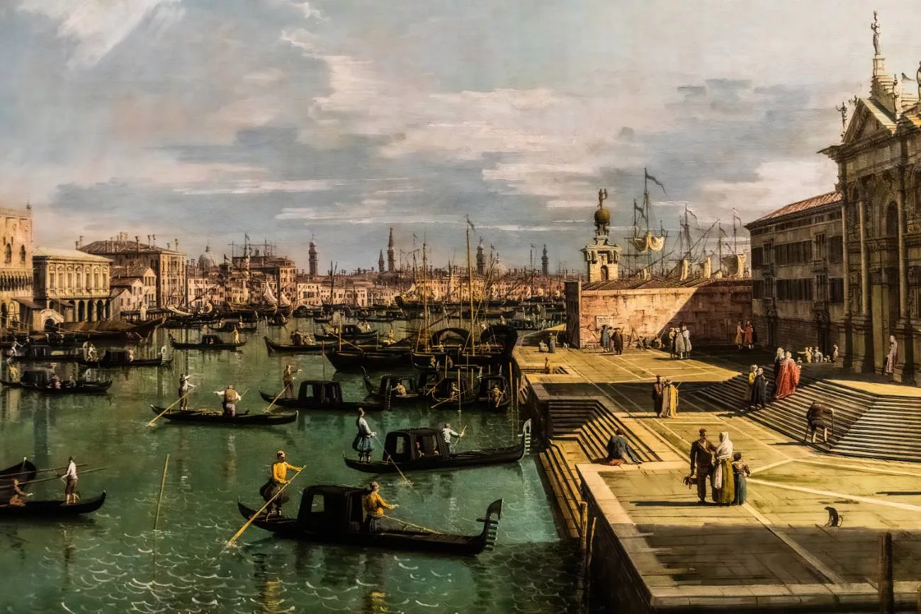 L’Entrée du Grand Canal, Venise par Canaletto, 1730