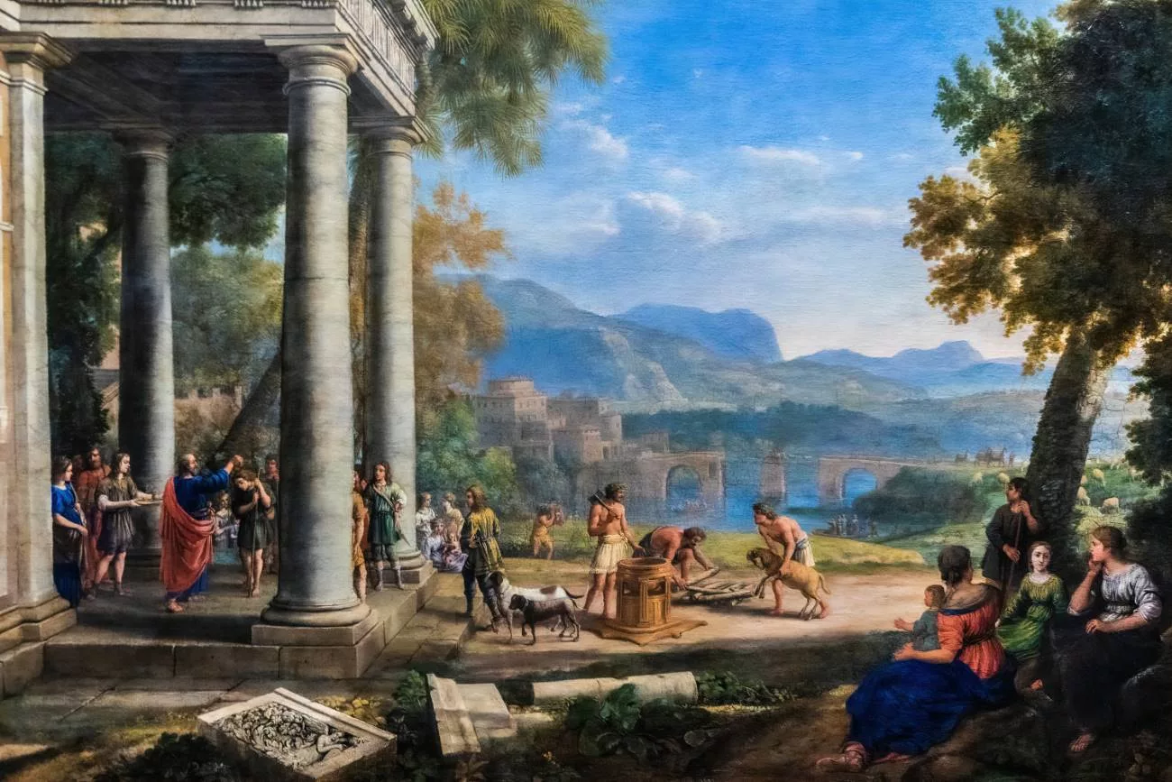 David sacré roi par le prophète Samuel — Claude Lorrain (1625-1650)