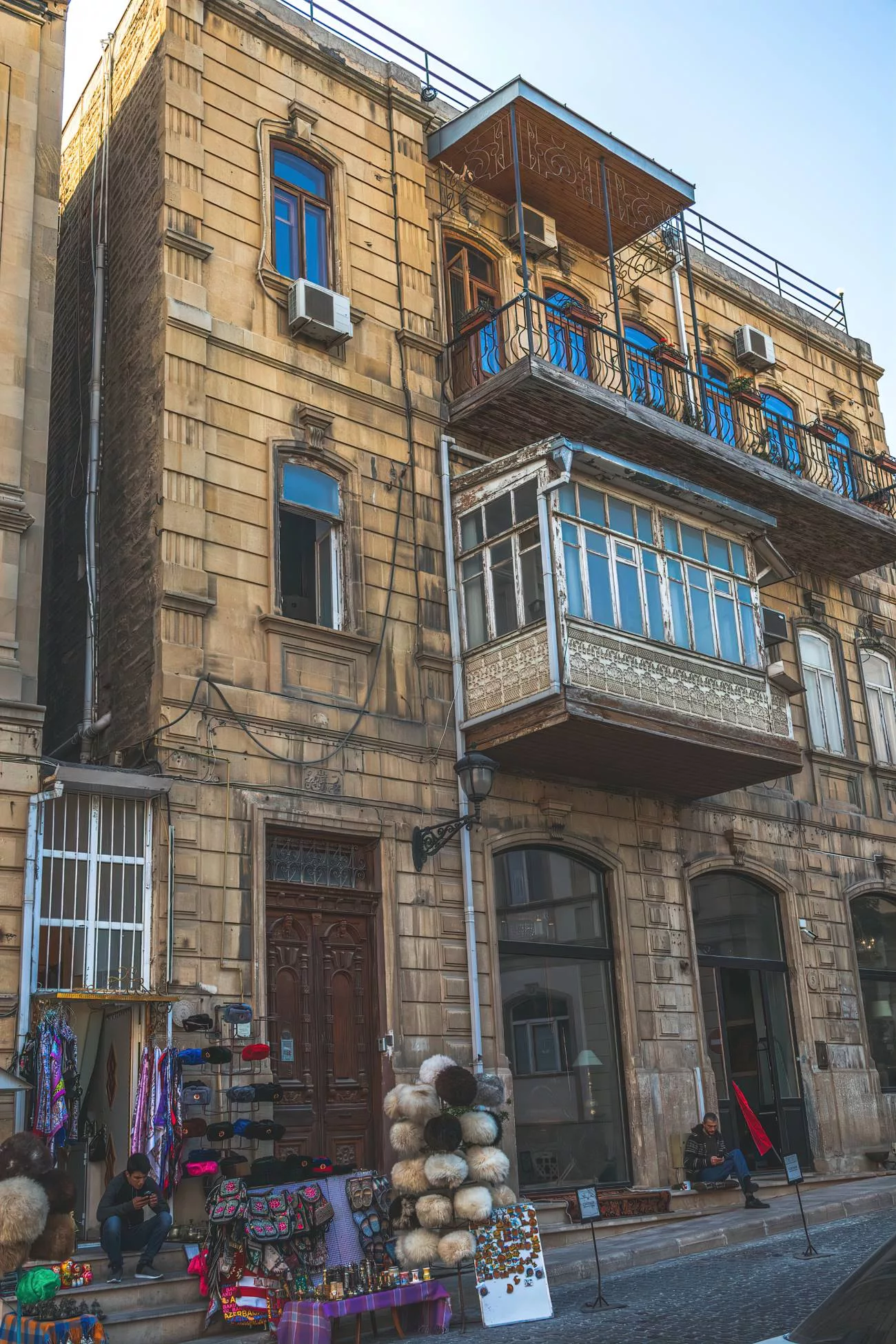 Die Fassaden von Icherisheher (Altstadt von Baku)