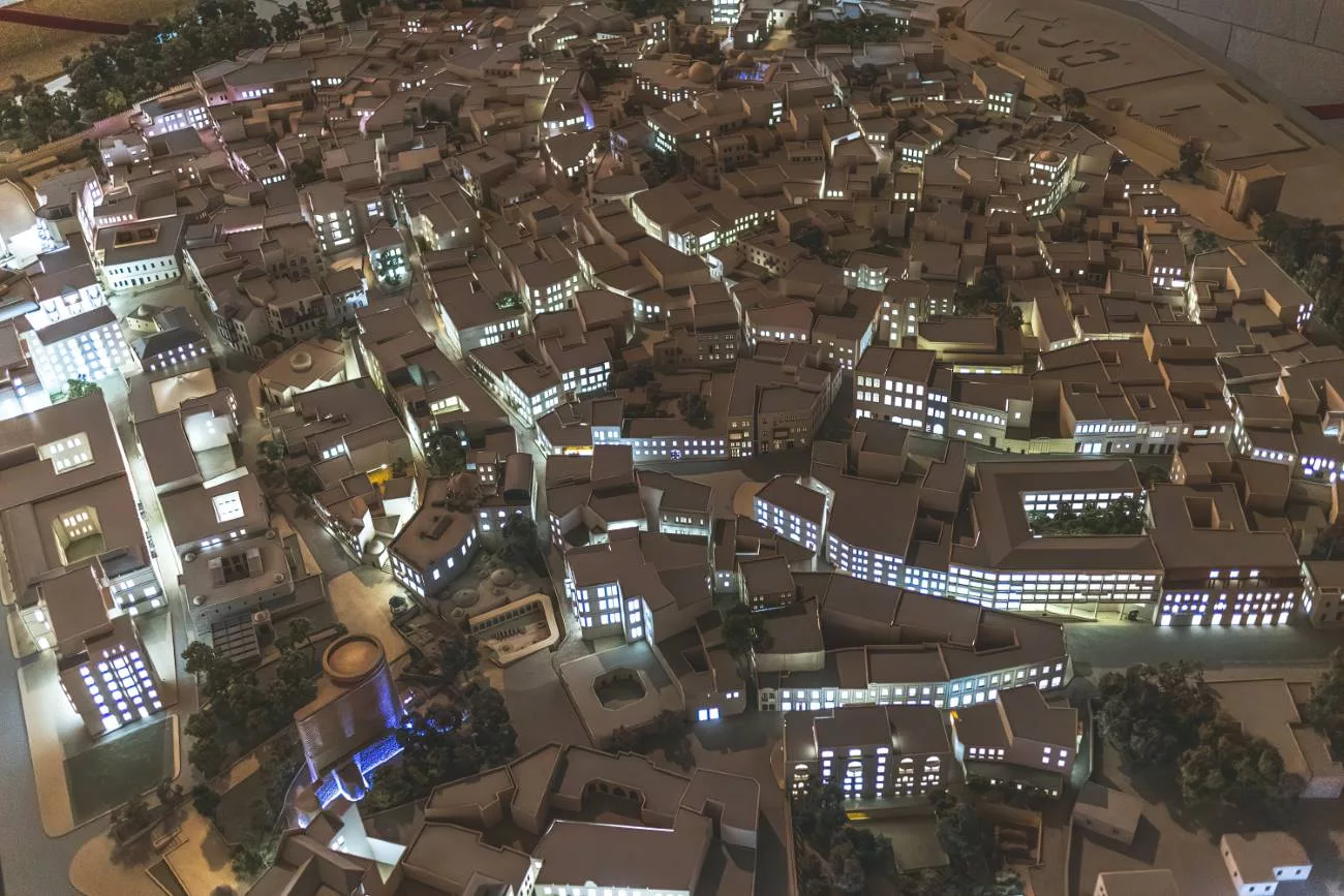 Eine Modelldarstellung von Icherisheher (Altstadt von Baku)