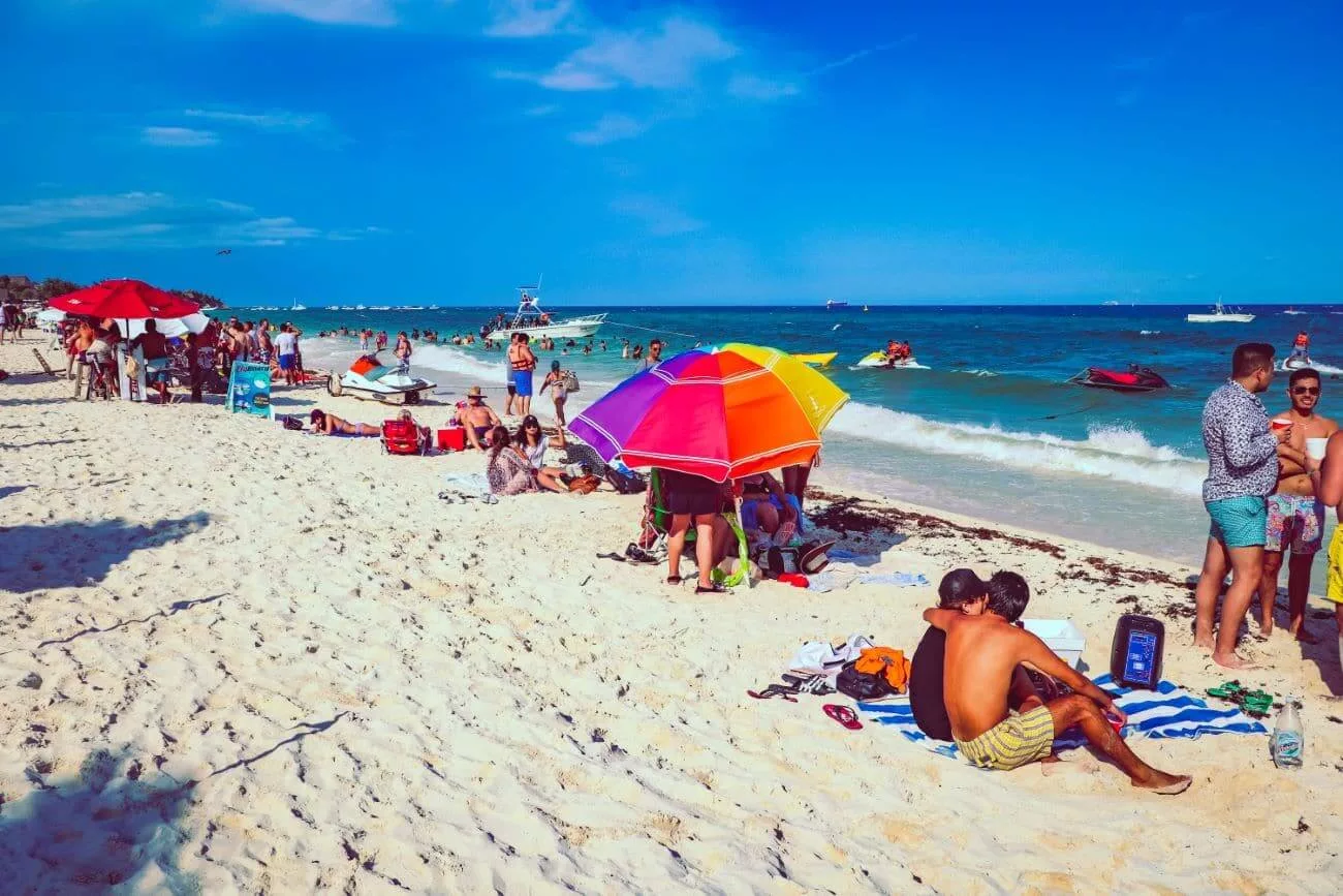 On the sands of Playa Del Carmen